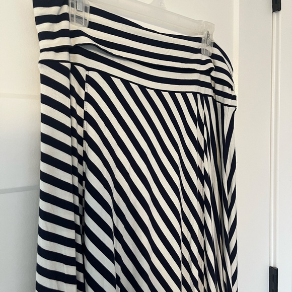 Bundle 2 Gap Maxi Skirt Striped XL Flowy Soft Fold Over Navy/Bright Blue Modest - Picture 13 of 16